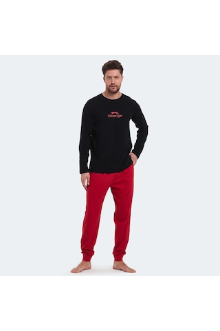 Slazenger PARTH IN Erkek Pamuklu Siyah Pijama