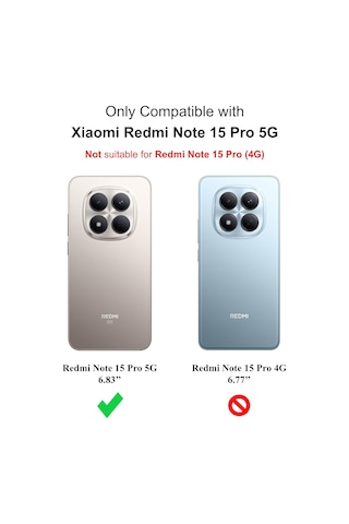 Xiaomi Redmi Note 15 Pro 5g İle Uyumlu Kılıf Esnek Premium Yumuşak Silikon Telefon Kılıfı Kapak Siyah