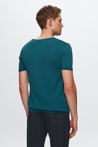 D's Damat Slim Fit Zümrüt Yeşili Düz Örgü Rayon Örme T-Shirt 0Ef069421003M Yeşil
