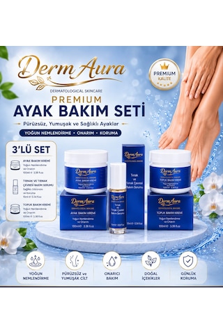 Premium Ayak Bakım Seti Ayak Ve Topuk Bakım Kremi + Topuk Bakım Kremi + Tırnak Ve Tırnak Çevresi Bakım Serumu