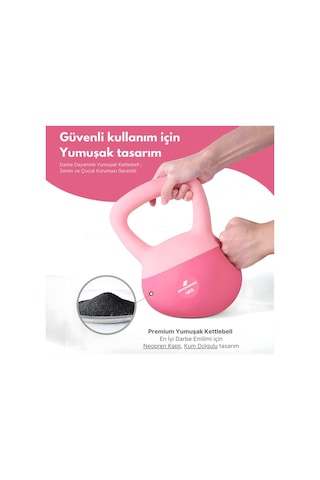 Soft Kettlebell 3kg Evde Spor Aleti Crossfit & Fitness Ağırlık Kaymaz Kaplama