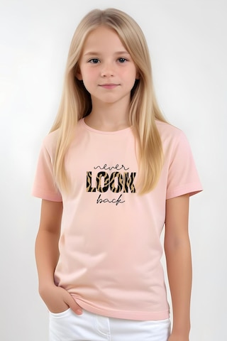 Fyk Kids Kız Çocuk Look Baskılı Tişört Somon