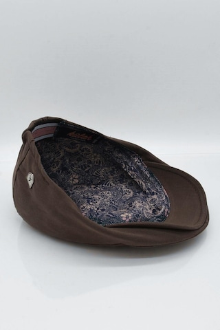 Külah Erkek Kahve Kasket Keten Yazlık Flat Cap Şapka - Standart Kahverengi