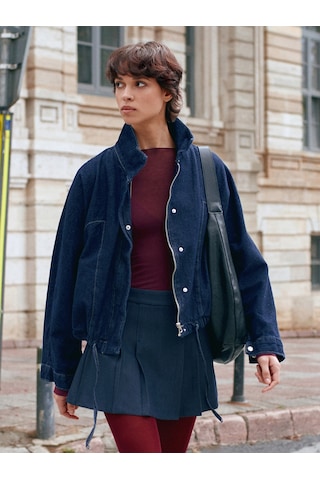 Dilvin 65380 %100 Pamuk Yarasa Kol Kot Ceket-lacivert Lacivert