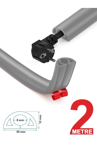 Greentech Esnek Kablo Kanalı Gri / Gt-kk04