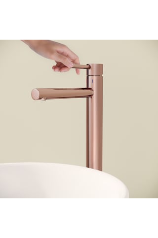 VitrA Origin A4255829 Çanak Lavabo Bataryası Soft Bakır