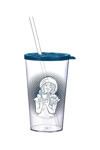 Limonlu Milkshake Baloncuklu Bardak, 700 Ml Kapasite Çok Renkli