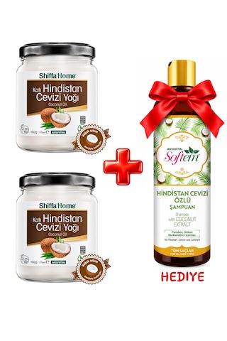 2 Adet Hindistan Cevizi Yağı 170ml Hindistan Cevizi Özlü Şampuan 400ml Hediye 700 ML