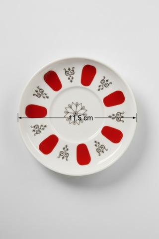 6 Kişilik Nodric Kenarlı Toledo Cornet Yaldızlı Çay Tabağı 11,5cm Beyaz