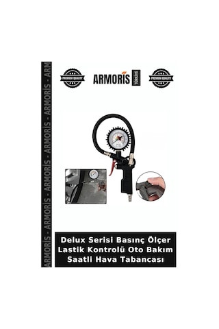 Delux Serisi Basınç Ölçer Lastik Kontrolü Oto Bakım Saatli Hava Tabancası