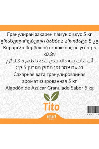 Toz Pamuk Şekeri Aroması 5 Kg