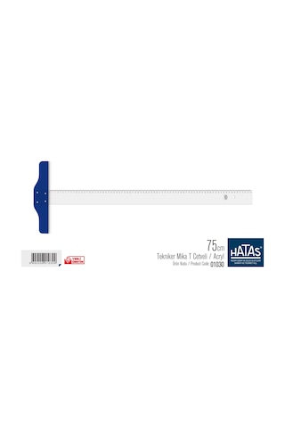 Hatas 01030 T Cetvel Mika Tekniker Plastik 75 CM