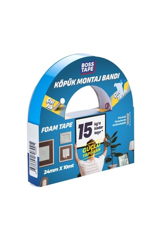 15 Kg Çift Taraflı Köpük Aksesuar Montaj Bandı 24 Mm X 10m