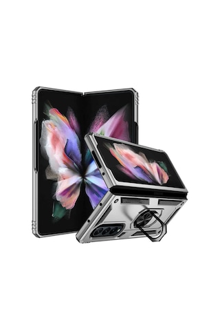 Zore Galaxy Uyumlu Z Fold 3 Kılıf Msra Vega Kapak - Gold Gold