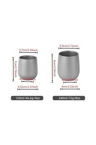 Novahub Tomshoo 120ml Titan Kamp Bardağı - İzolasyonlu Çift Katmanlı, Dayanıklı Ve Renkli Çok Renkli