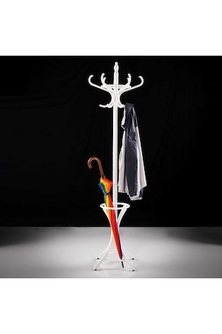 Adoremobilya Handy Mate Dorya Klasik 12Li Ahşap Askılık-Beyaz