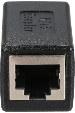 Qingmipy Rj45 Ağ Kablosu Birleştirici: İki Kabloyu Uzatmak İçin Çift Bağlantı, Gürültü Engelleme, Sabit Sinyal Transferi - Siyah Abs + Bakır Çekirdek