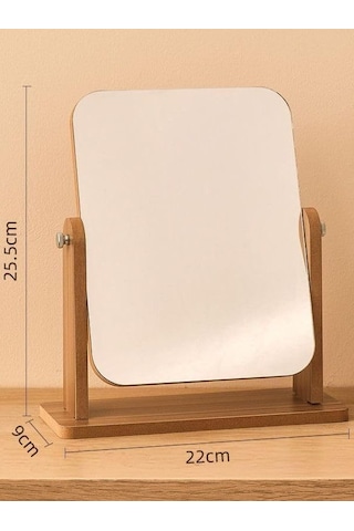 Unichrome El Aynası Masa Aynası Makyaj Aynası Ayarlanabilir Makeup Mirror 17x22cm Açık Bej