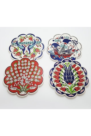 Seramik Çini Çaydanlık Tencere Altlığı Nihale