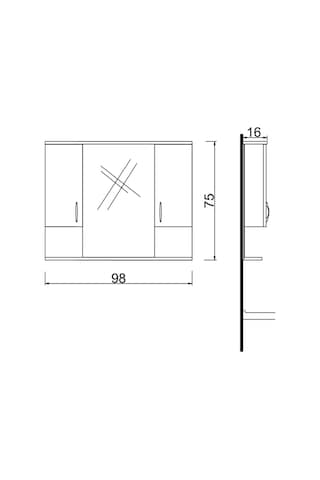 Denko Akyazı 100 Cm Mdf Alize Banyo Dolabı Üst Modül Çok Renkli