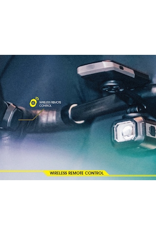 Moon Titan Max 1700 Lm Kumandalı Bisiklet Ön Far Aydınlatma Siyah