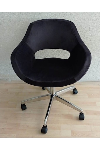 Kamusalmarket Büro Koltuğu Krom Yıldız Ayaklı Döküm Sünger