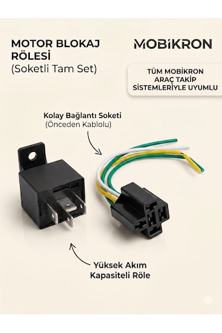 Mk-900 Motor Blokaj Kiti Gps Araç Takip Cihazı Yakıt Kesici Röle - 12v
