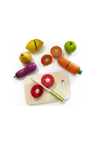 Hobby House 17 Parça Kesilebilir Ahşap Meyve Sebze Oyuncak Seti