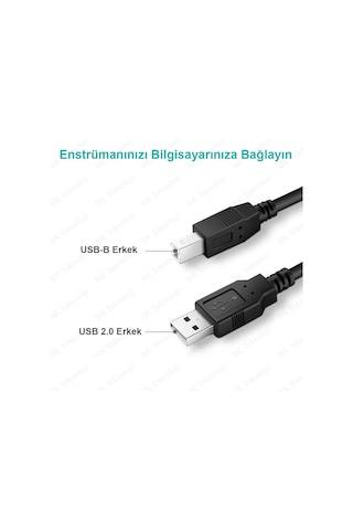 Type-c To Usb-b Yazıcı-midi Kablosu 1.5 Metre