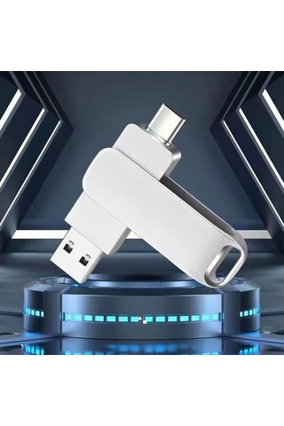 Metalik Kompakt Type-c Usb Flash Drive 64gb Çift Arabirim Ofis Ve Eğitim İçin Taşınabilir Depolama