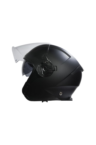 Beon B-203 Çenesiz Vizörlü Fy01 Yazlık Kapalı Kask Mat Siyah