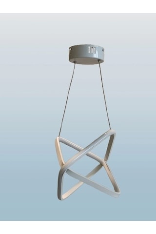 Dmr Çapraz Çift Kare Sarkıt Led Avize Beyaz Kasa Üç Renk 6500k/4000k/3000k Beyaz Ilık/beyaz/sarı G Çok Renkli