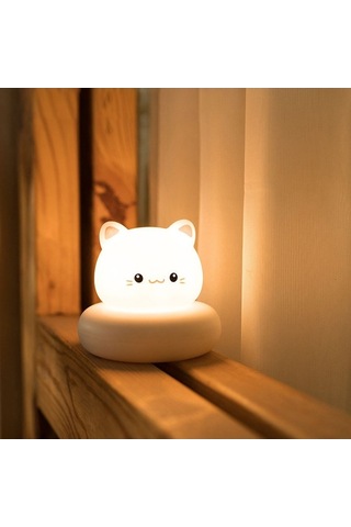 Willowhaven Usb Şarjlı Bebek Gece Lambası - 3 Işık Seviyesi, Sıcak Sarı Işık, Dokunmatik, 1200mah Pil, Beyaz, Saf Ve Hafif Tasarım Beyaz