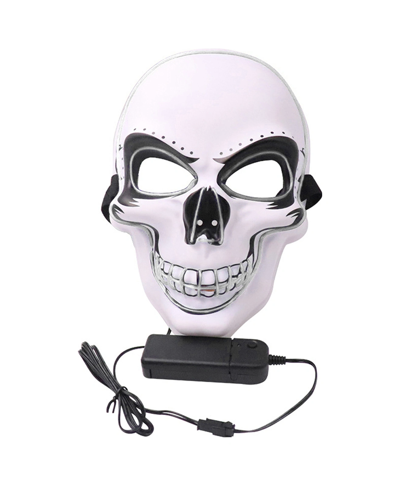 Youmex Halloween Işıklı Kemer Kasvası - El Soğuk Işık Kaynağı, 3 Işık Modu, Pvc Malzeme, Universal Boy Pil Dahil Değil Beyaz Beyaz