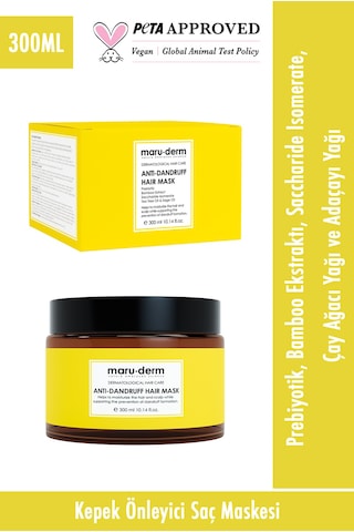 Maruderm Kepeğe Karşı Etkili Saç Maskesi 300 ML