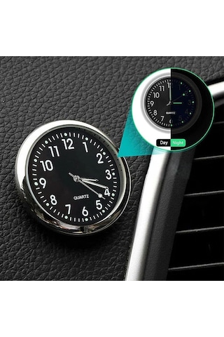 Dailytech Aydınlık Araç Araba Tekne Bisiklet İçin Mini Kuvars Saat - Dailytech - Beyaz Çok Renkli