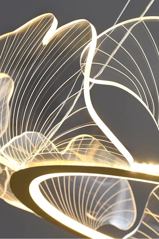 Paris Model Gold Kaplama 3 Renk Metal Salon Mutfak Oturma Yatak Odası Modern Led Sarkıt Avize Gold