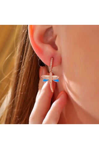 Aya Diamond Gümüş Rose Sallantılı Yusufcuk Kadın Küpe Rose