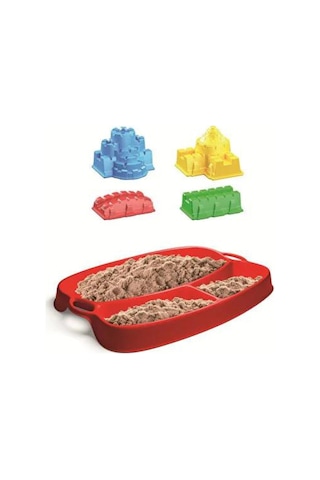 Lino Kinetik Kum Seti Kale Temalı 350gr Kum + Tepsi + 4 Kalıp Ln-551 Çok Renkli