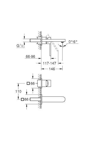 Grohe Plus İki Delikli Lavabo Bataryası M-Boyut 29303003