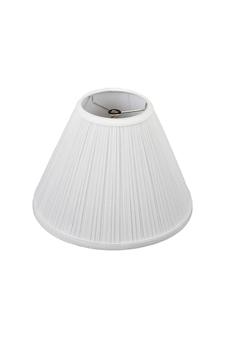 5 'üst Çapı X 12' Alt Çap X 9 Örümcek Ek İmparatorluk Lambası Gölgesi Pileli Mantar Beyaz Çift Kat Altın - Kahverengi