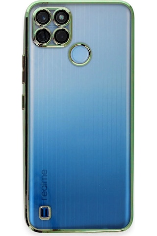 Cosmotex Newface Realme C25y Kılıf Razer Lensli Silikon - Yeşil