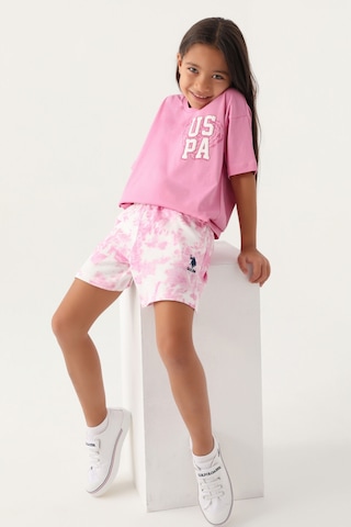 U.s. Polo Assn Kız Çocuk Mor Şort Takım Mor