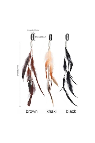 Haki Tarak Başlık Yenilikçi Tokalar Hippi Başlıkları Tüy Saç Halat Kafa Bandı Şapkalar Haki