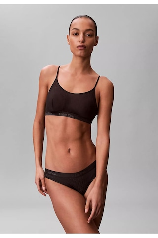 Calvin Klein Kadın Slim Fit Dokuma Kumaş Mini Siyah Büstiyer-14730
