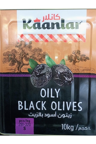Kaanlar Yağlı Sele 291-320 KB S Siyah Zeytin Teneke 10 KG