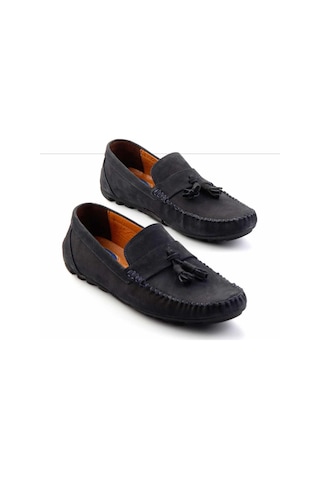 Bambi Lacivert Leather Erkek Loafer Ayakkabı E01733033701 Lacivert