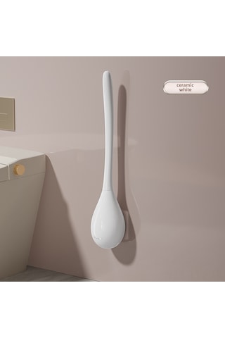 Dianziye Hayan Duvar Tipi Tuvalet Fırçası - Uzun Kollü Ev Kullanıma Uygun Tam Temizlik - Ölçüsüz Açılar - Seramik Beyaz Diğer