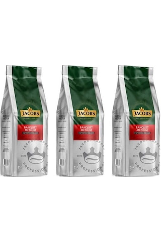 Jacobs Banquet Medium Espresso Beans Çekirdek Kahve 3 x 1 KG Jacobs Banquet Medium Espresso Beans Çekirdek Kahve 3 x 1 KG