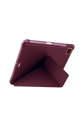 Erdo Ticaret İpad Air 13 2024 Kılıf Kalemlikli Mars Tablet Kılıfı - Mürdüm Erdotıca